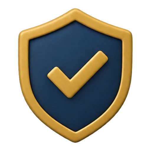 Shield with a check mark icon
