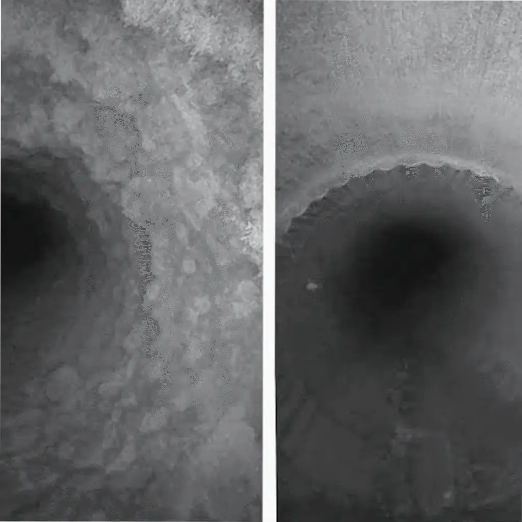 Lint pulled from a dryer vent during dryer vent cleaning