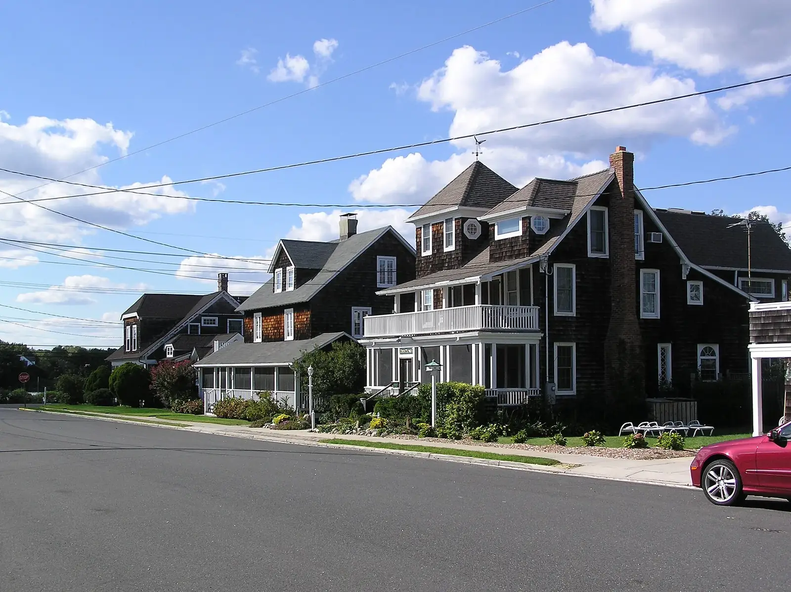 Shingle-style shore homes on Harris Street in Bay Head, NJ