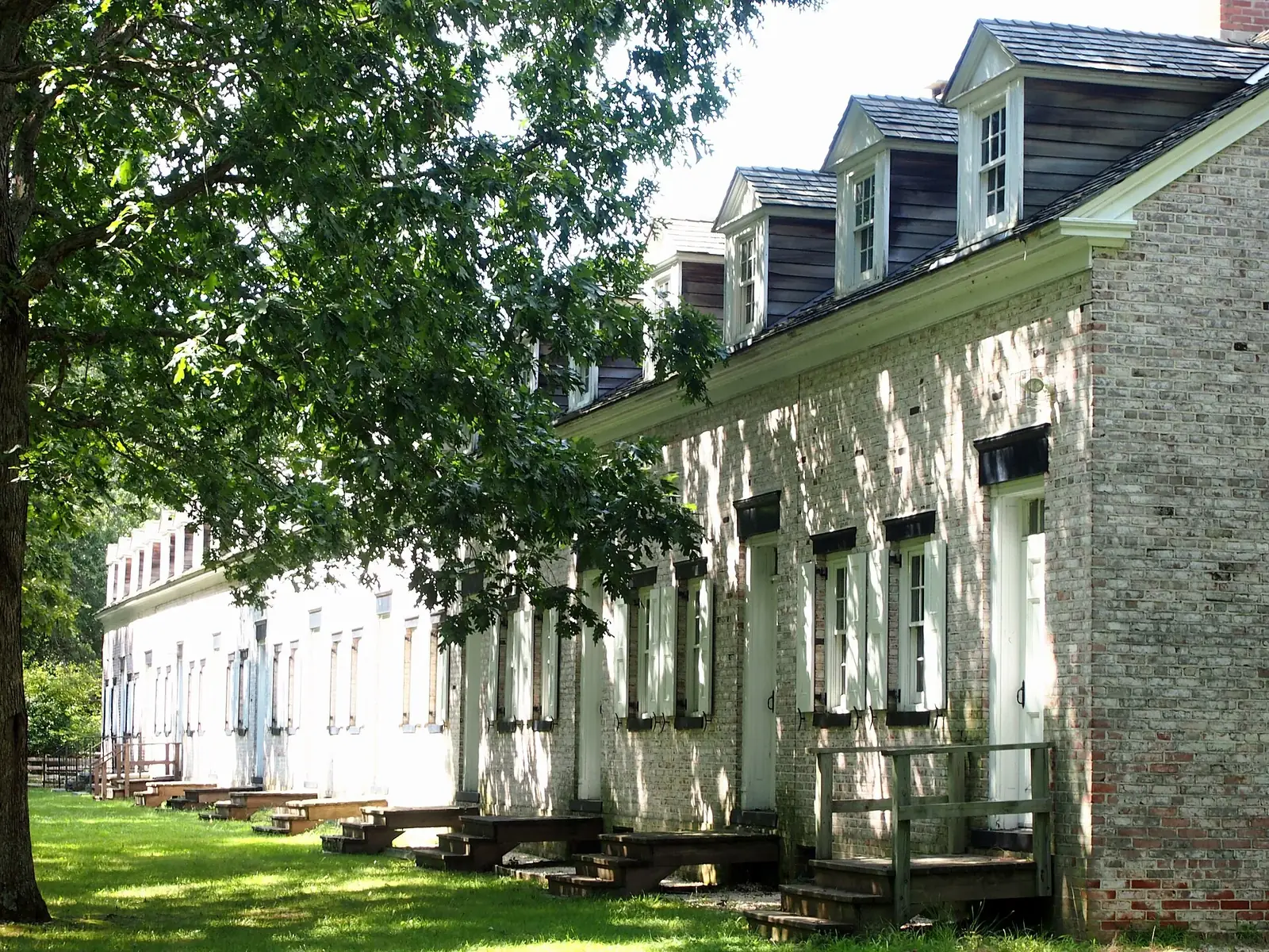 Restored row homes at Allaire Village in Wall Township, NJ